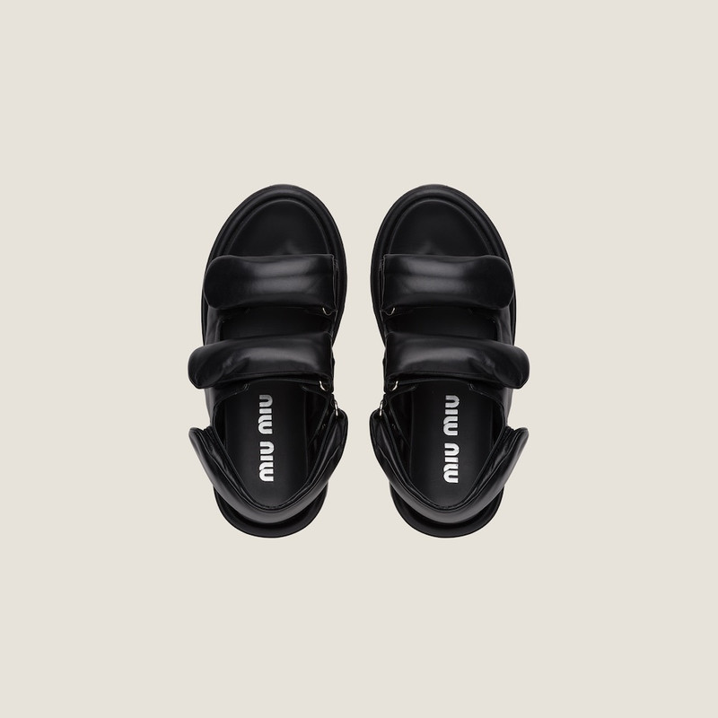 Miu Miu Padded nappa leather sandals outlook