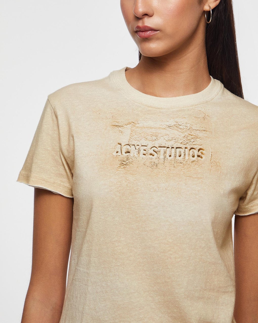 T-shirt Graphic Logo Sand - 5