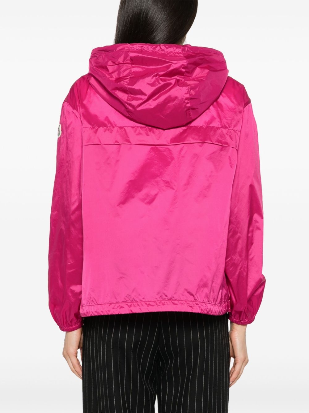 logo-appliquÃ© hooded jacket - 4