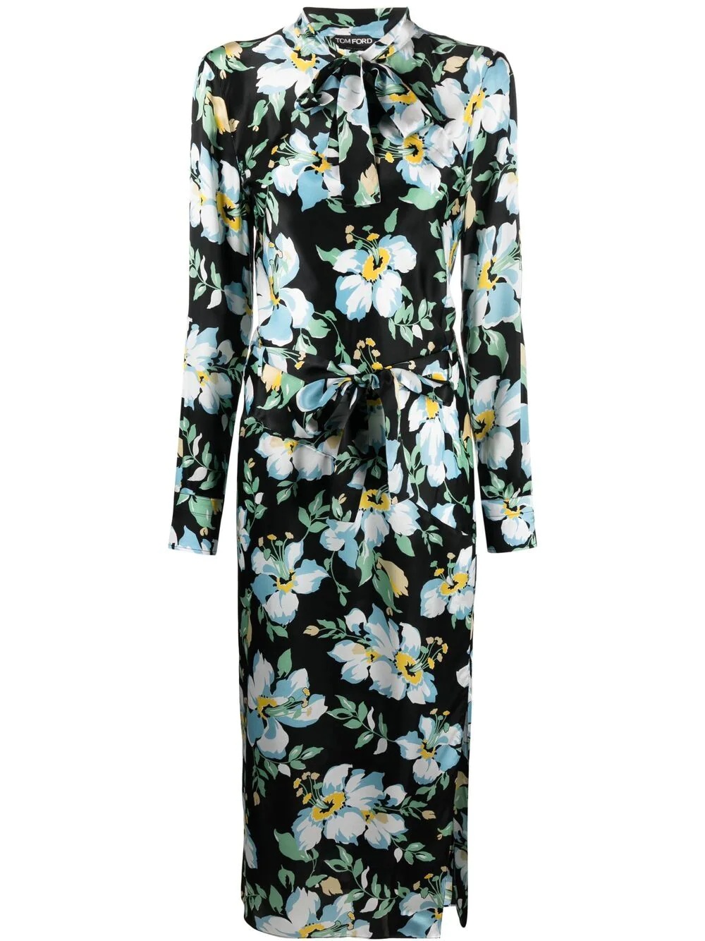 floral-print mid-length dress - 1