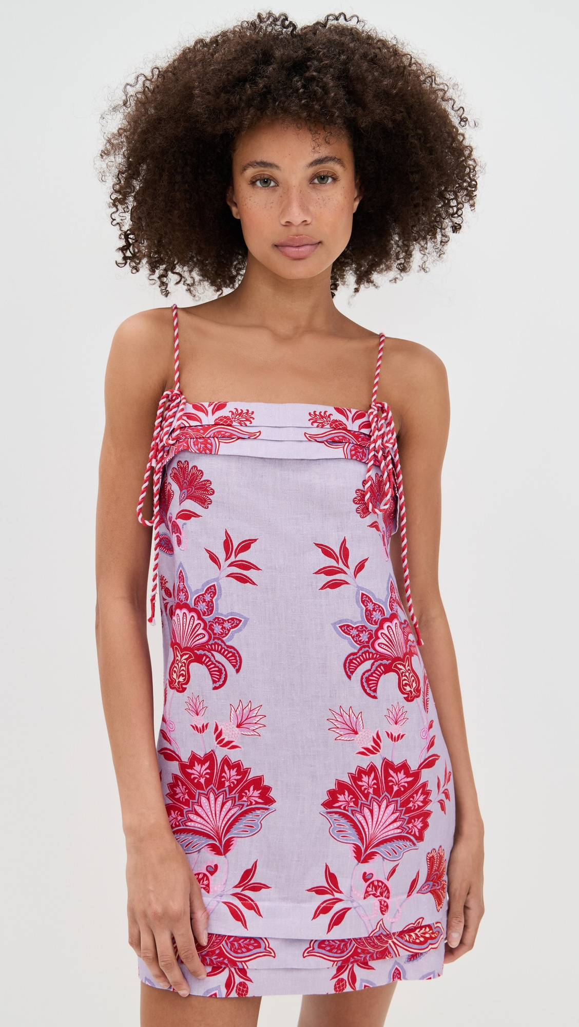 Porcelain Garden Lilac Mini Dress - 6