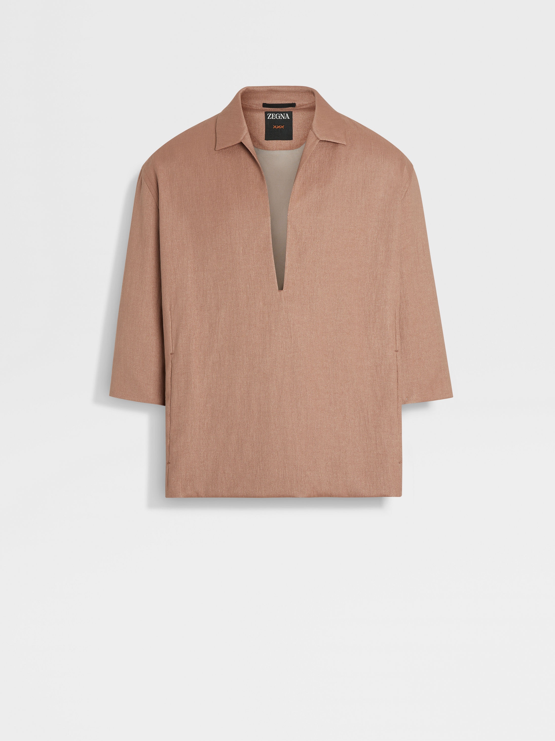 LIGHT BROWN OASI LINO SHIRT - 1