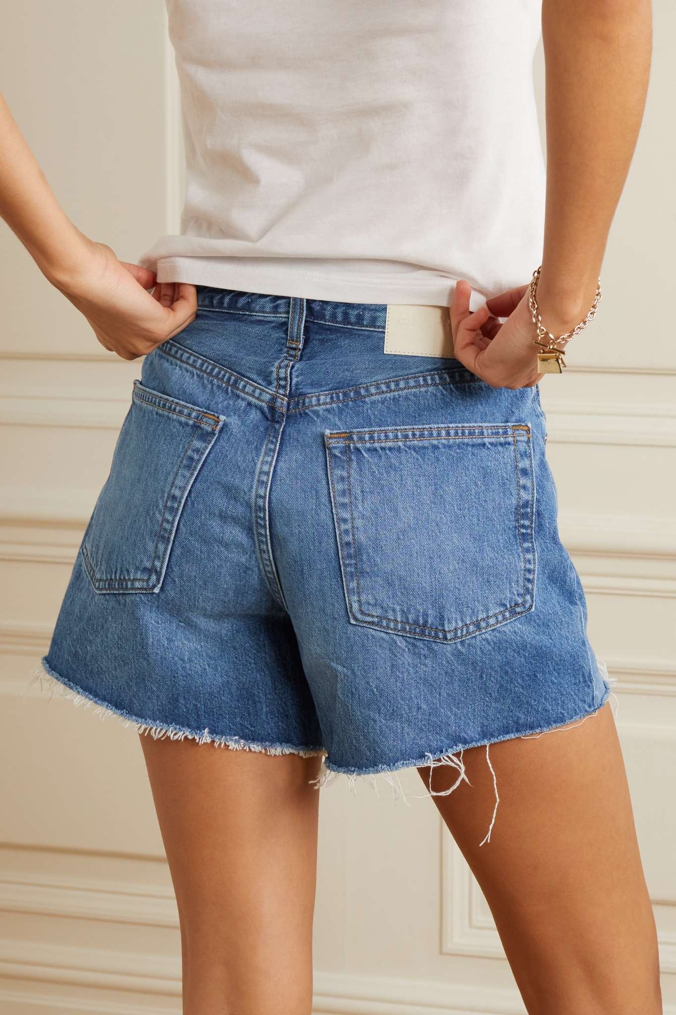 Celina frayed denim shorts - 3