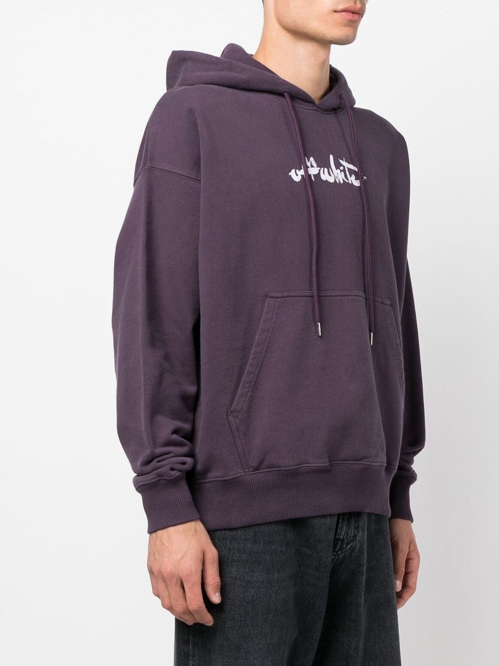 logo-print detail hoodie - 4