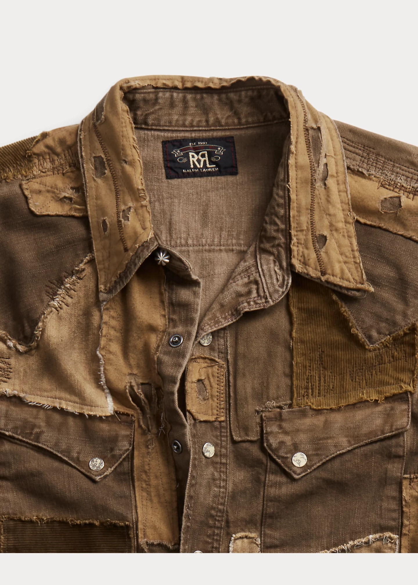 RRL by Ralph Lauren Limited-Edition Patchwork Western Shirt 