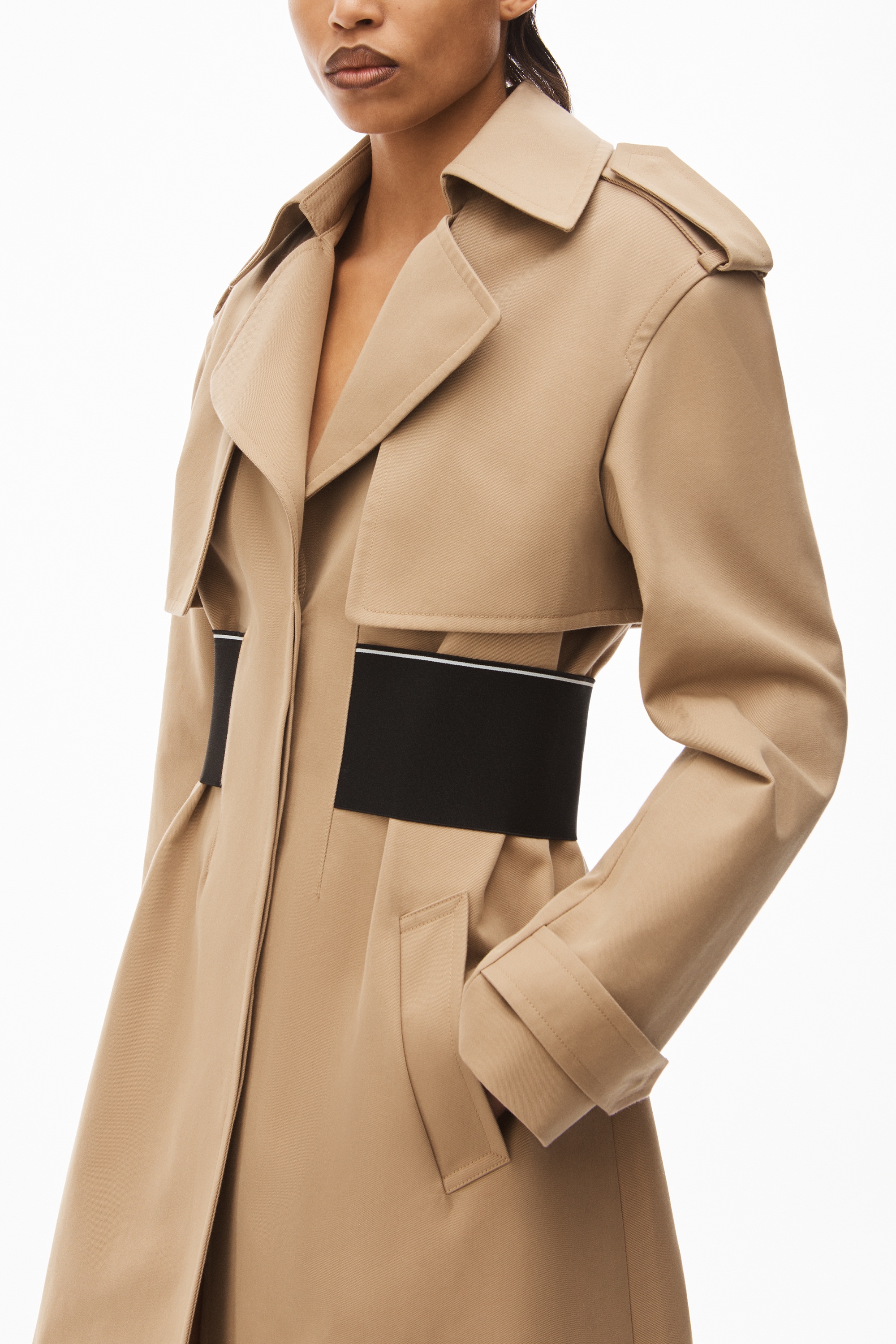 LOGO TRENCH COAT IN COTTON TAILORING - 3