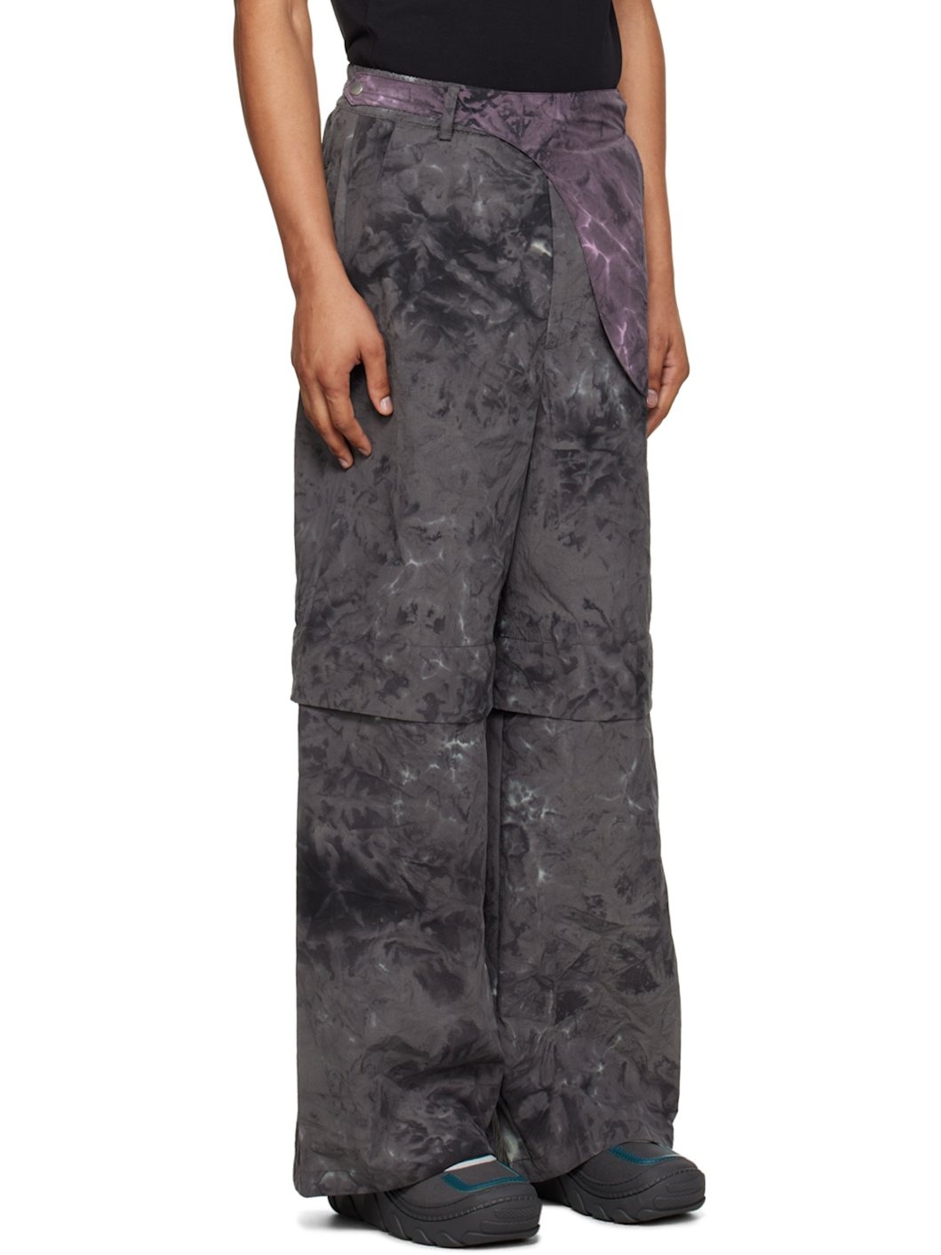 SSENSE Exclusive Gray Wide Waistbag Convertible Trousers - 2