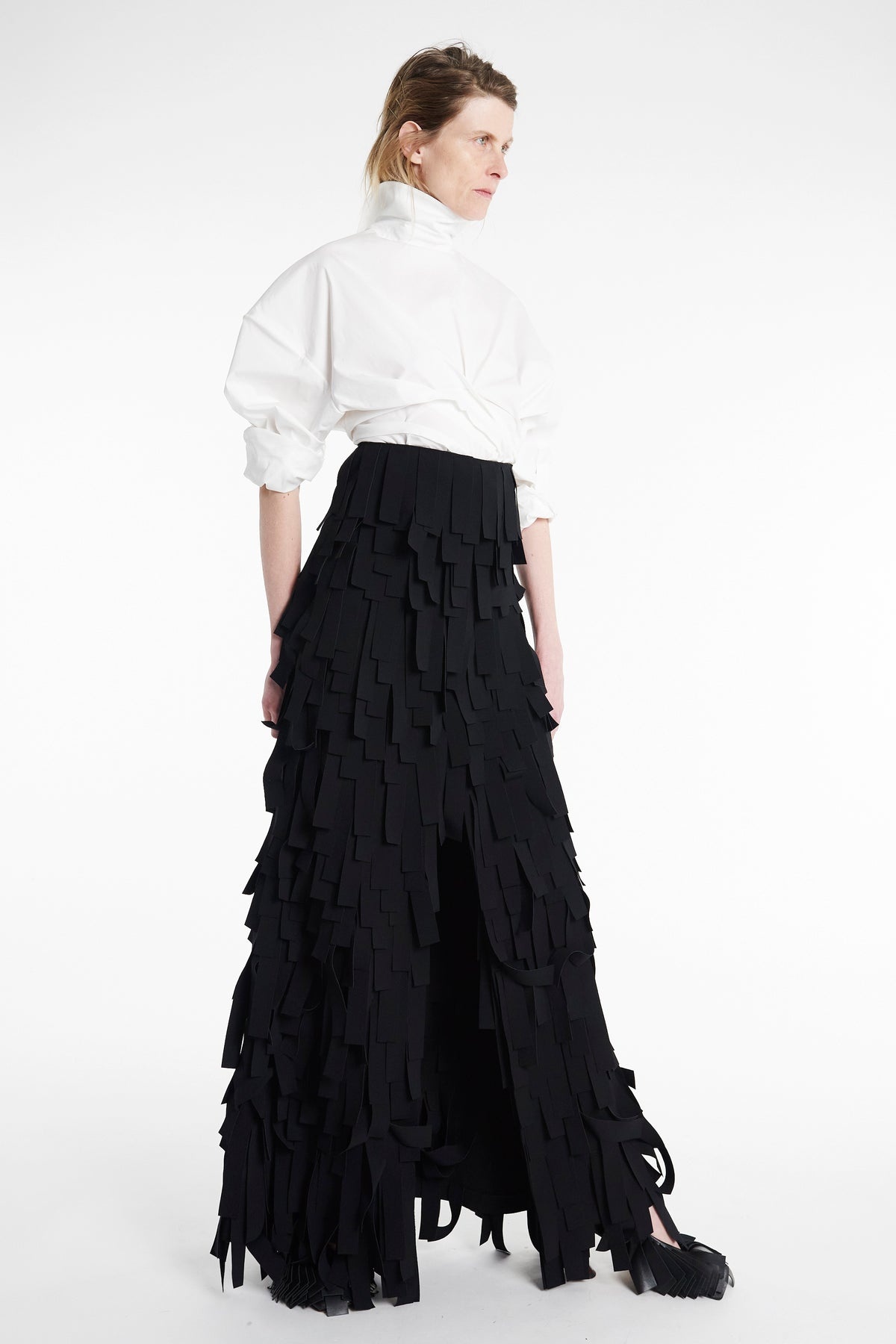 MULTI RECTANGLE SKIRT BLACK - 7