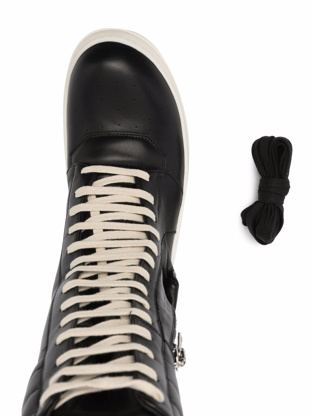 zip-detail lace-up sneakers - 4