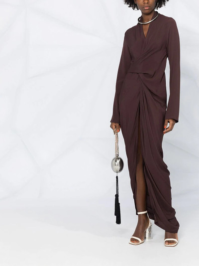 Rick Owens draped wrap dress outlook