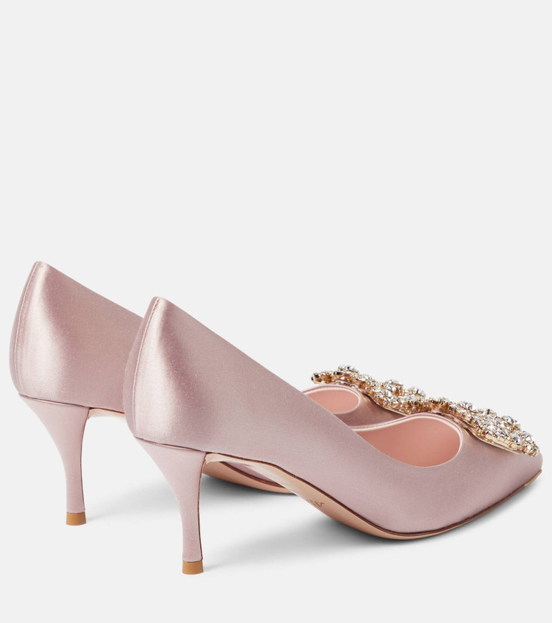 Flower Strass 65 satin pumps 3