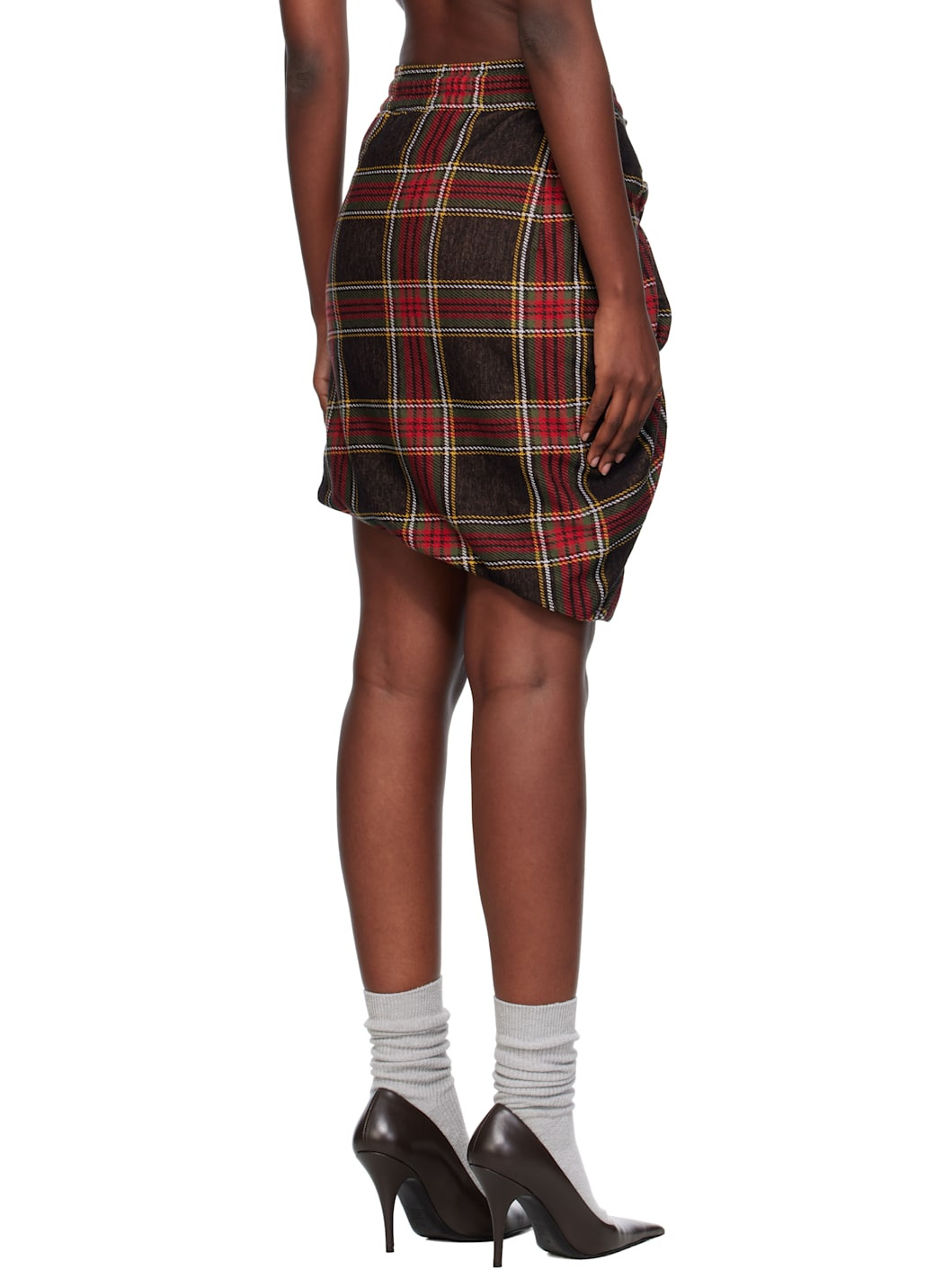 Red & Green Side Panther Miniskirt - 3