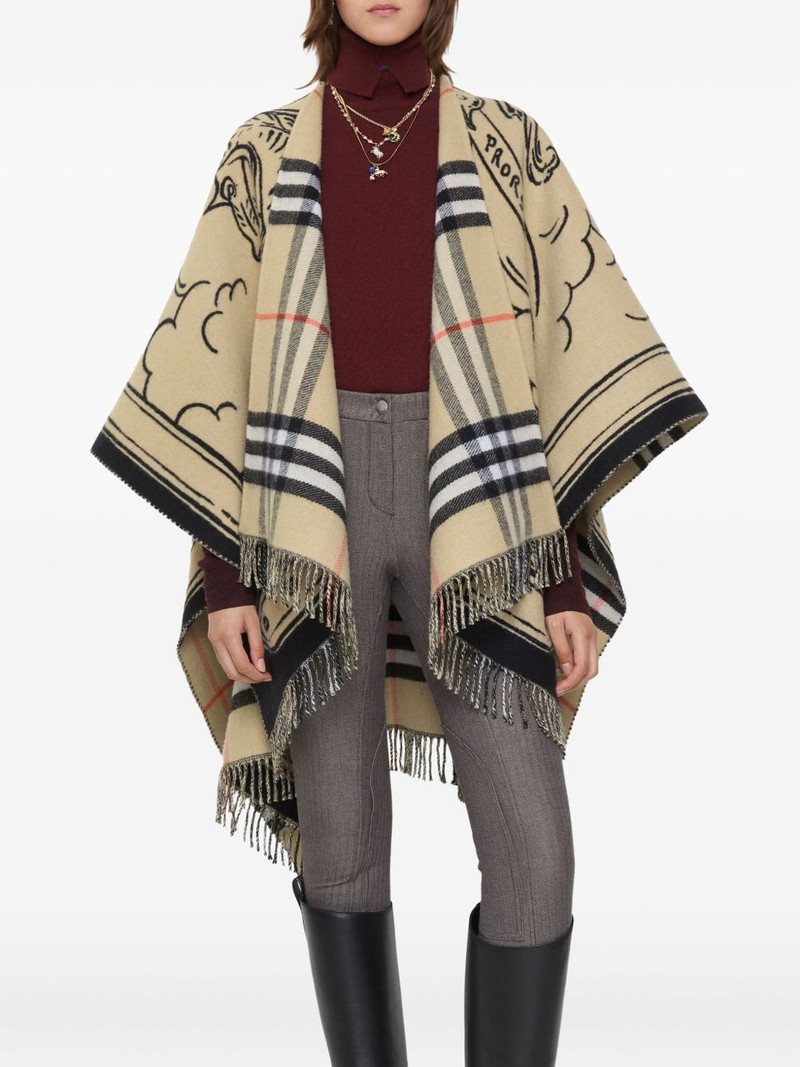 Burberry Equestrian Knight motif scarf outlook