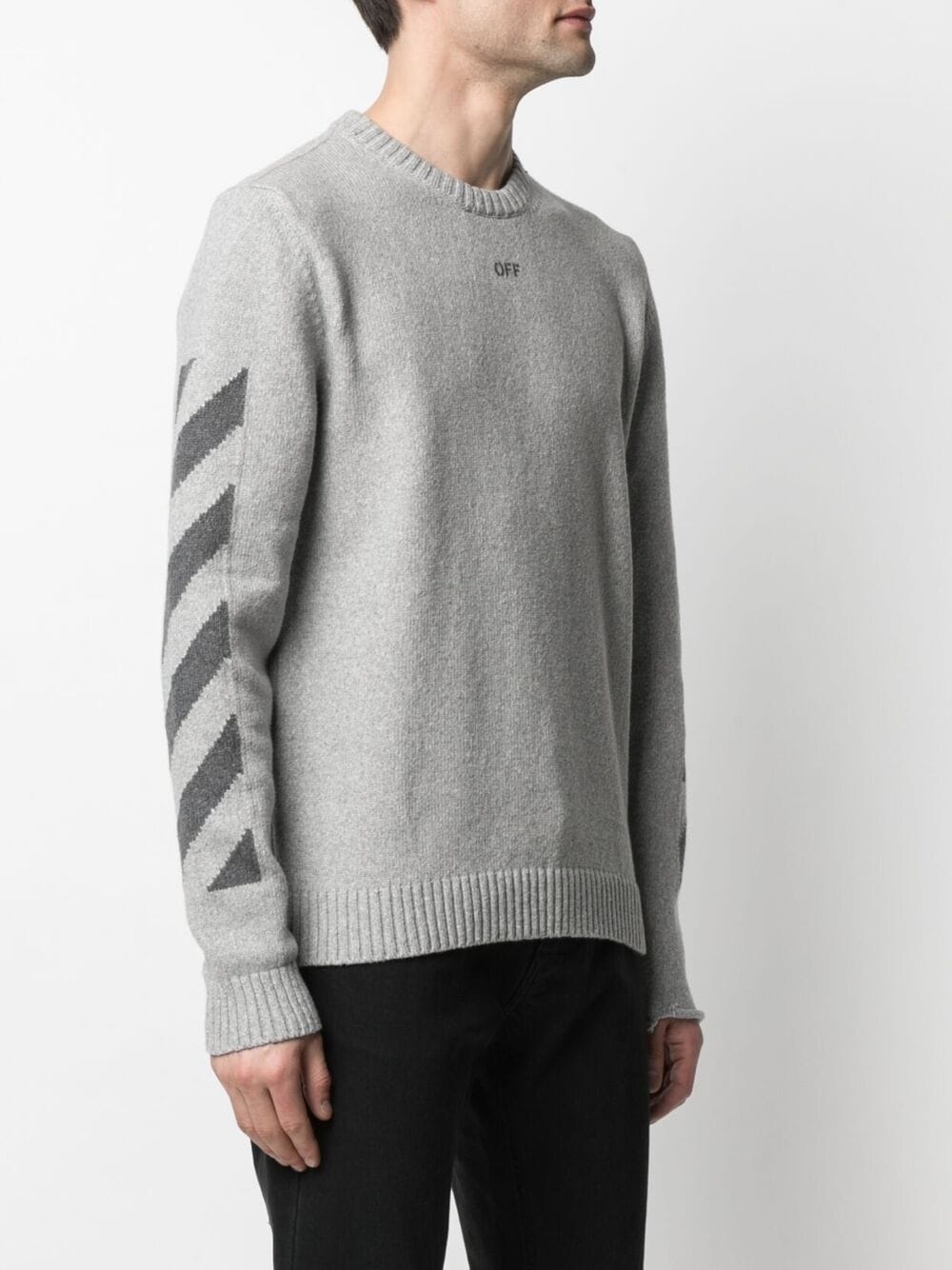 diagonal stripe Arrows knit jumper - 3