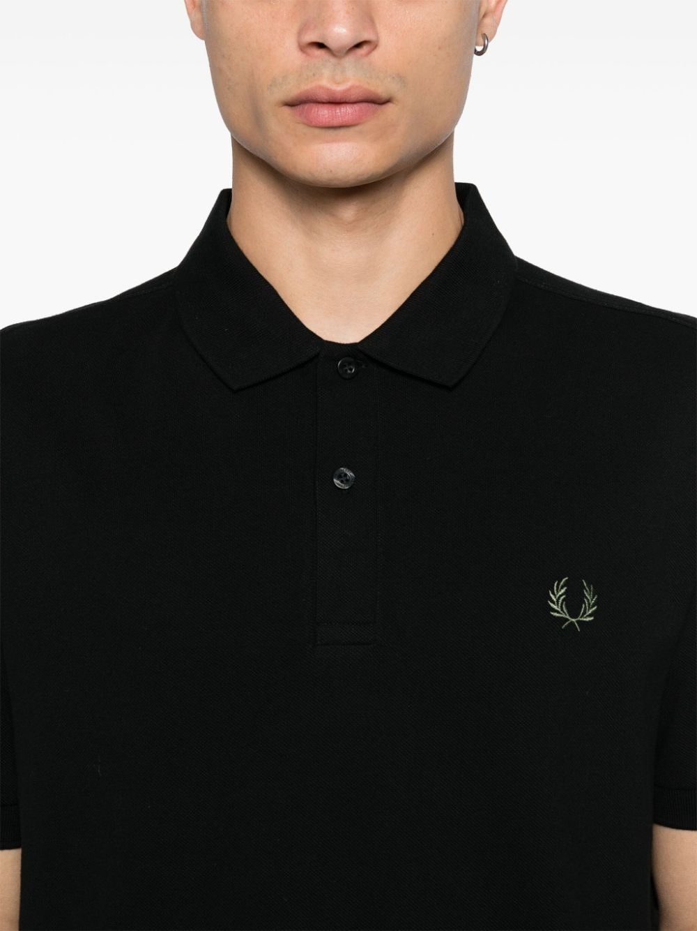 x Fred Perry slogan-print polo shirt - 5