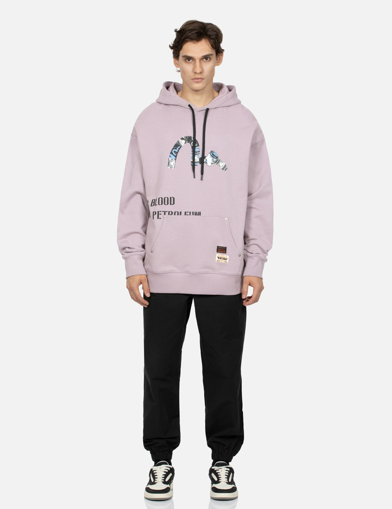 PEEPING GODHEAD PATTERN SEAGULL PRINT LOOSE FIT HOODIE 5