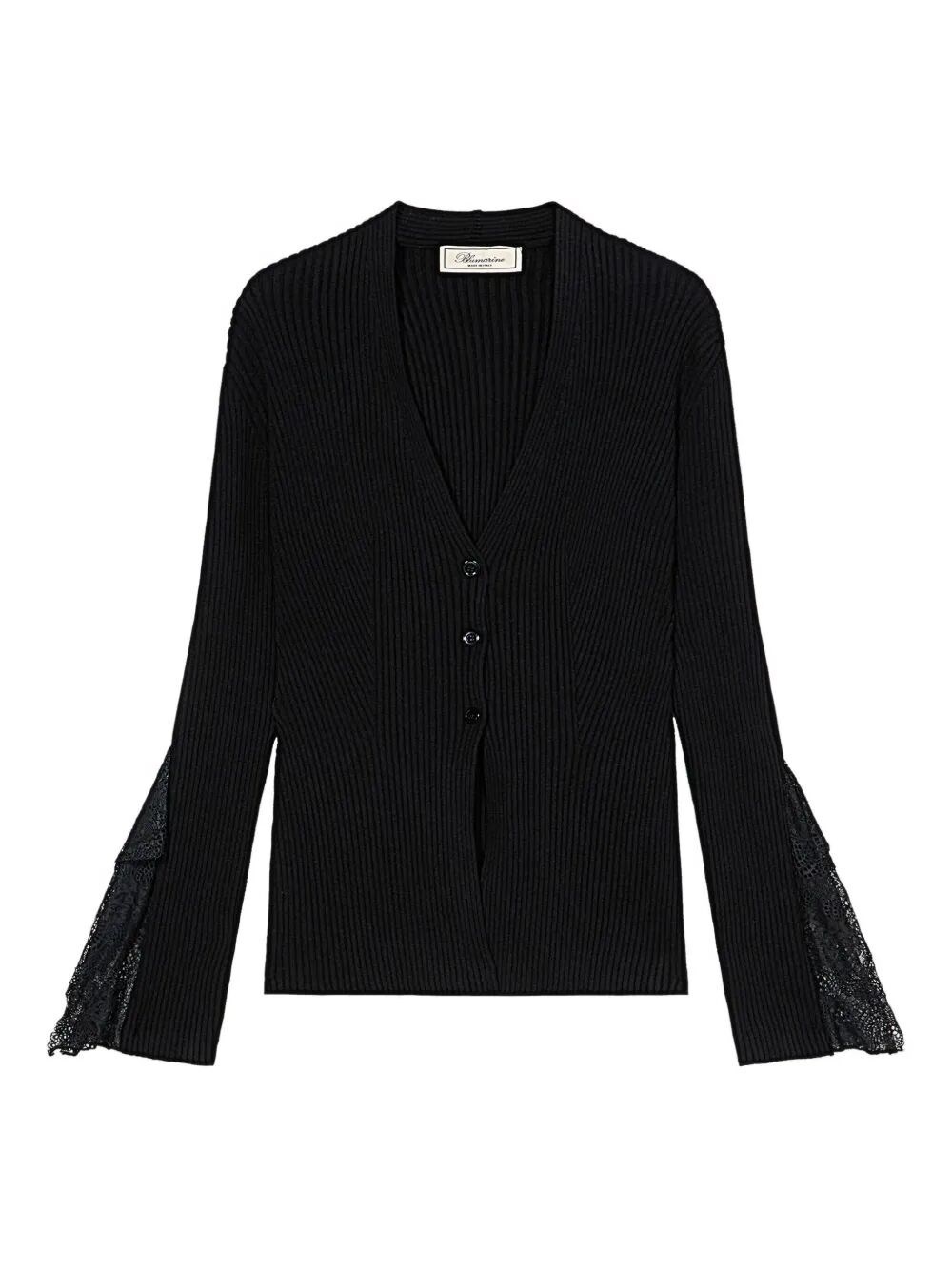 The Knitted Insert Lace Cardigan from Blumarine is a sophisticated addition to your wardrobe, perfec - 1