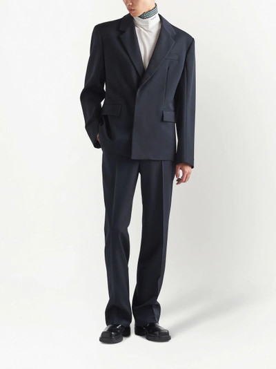 Prada single-breasted virgin wool blazer outlook