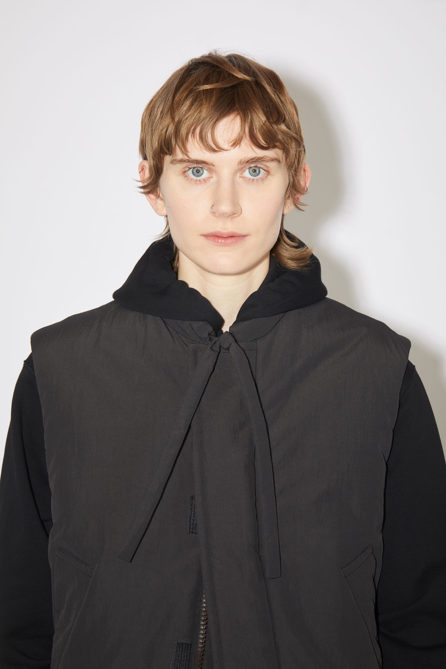 Padded nylon vest - Black - 5