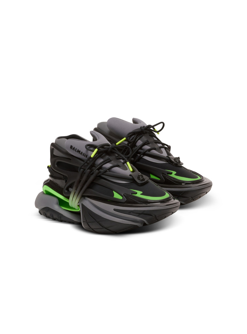 Balmain Unicorn Low sneakers in neoprene and calfskin outlook