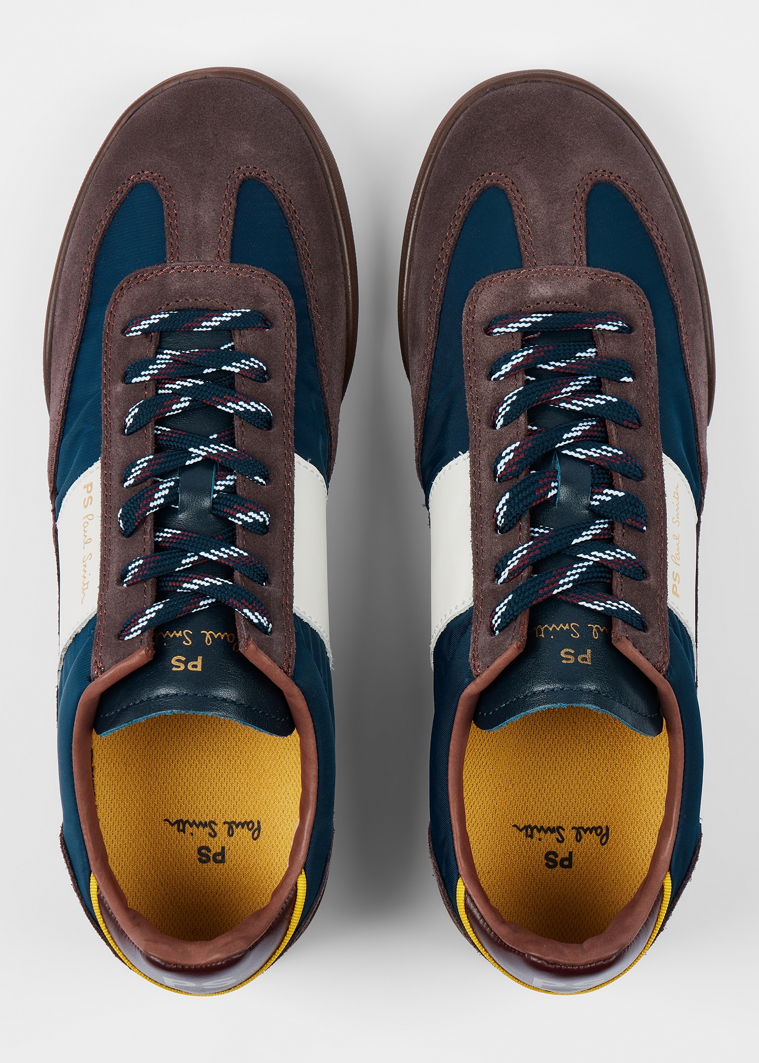 Burgundy And Navy Suede 'Dover Trainers - 3