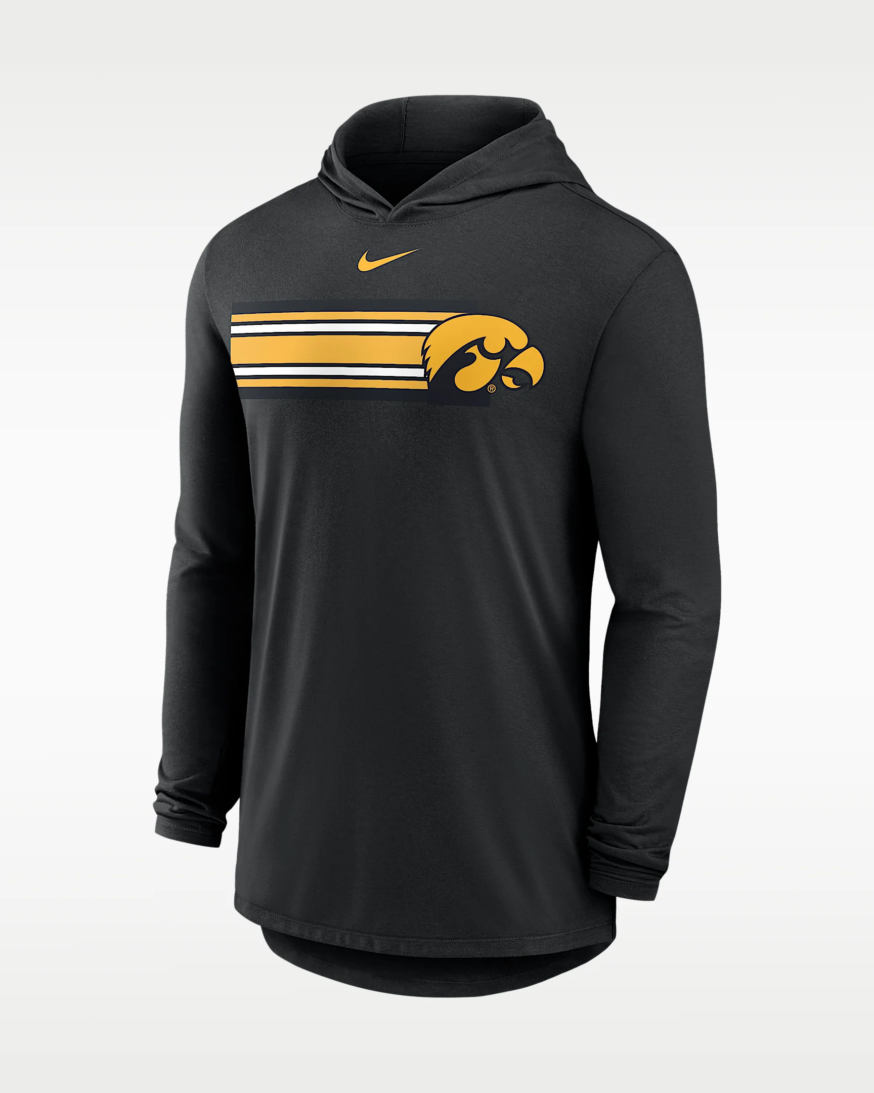 Iowa Primetime Pattern Men's Nike Dri-FIT College Long-Sleeve Hooded T-Shirt - 1