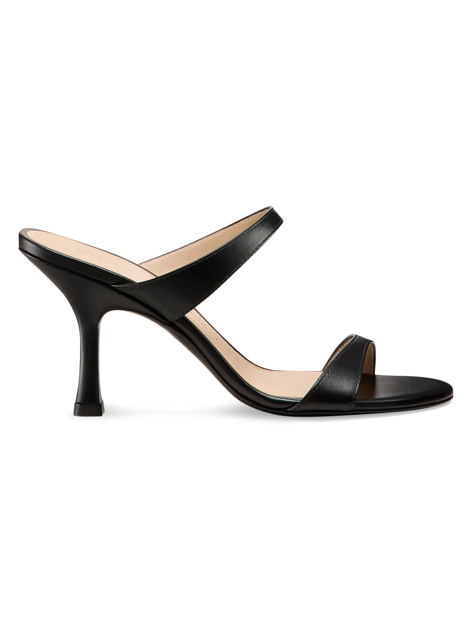 Women's Nudist 85MM Leather Sandals - Black - 1