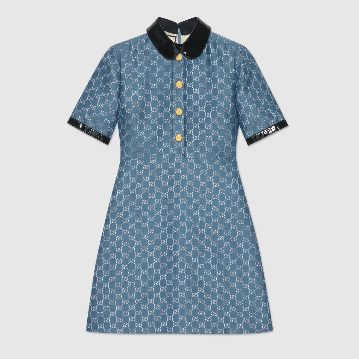 GG lamé dress with detachable collar - 1