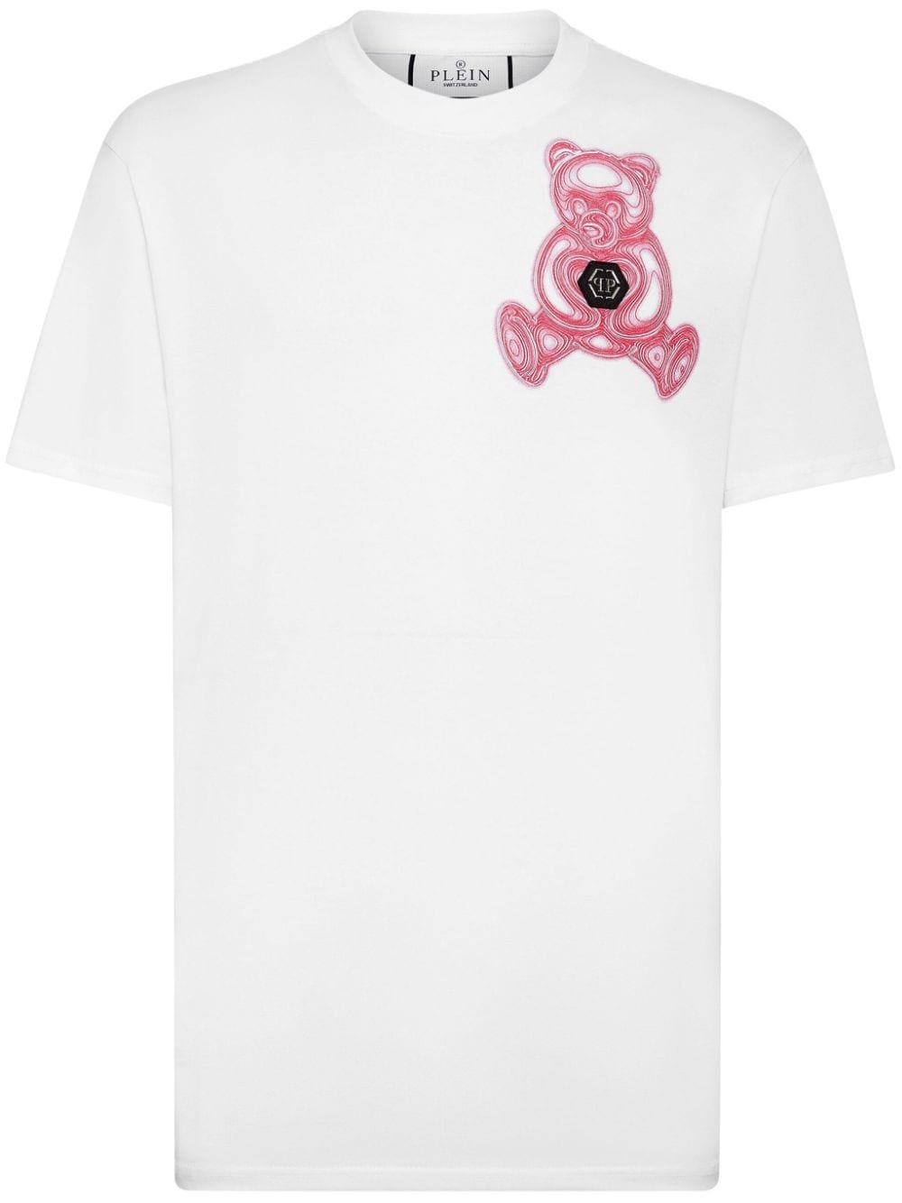 teddy bear-print cotton T-shirt - 1