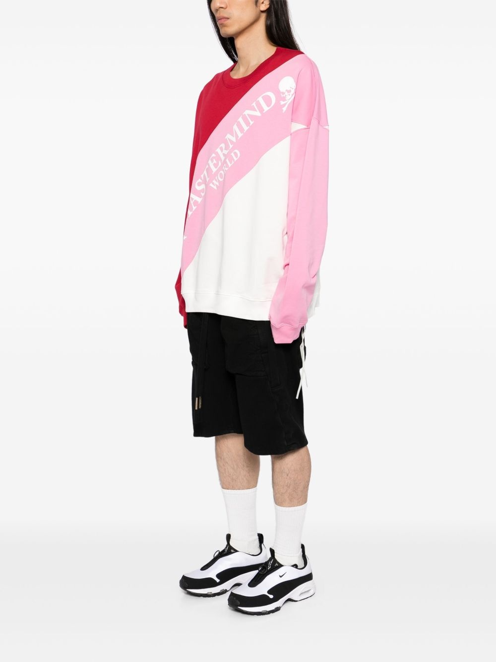opposite-angle switching sweatshirt - 3