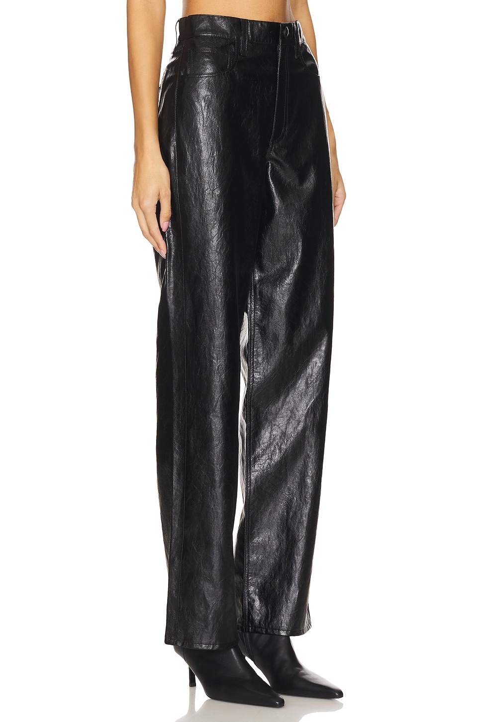 Shea Faux Leather Foil Pant - 2