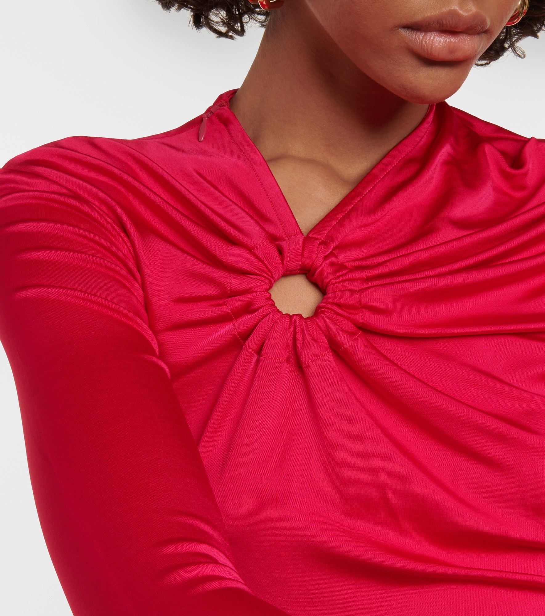 Gathered jersey top - 6