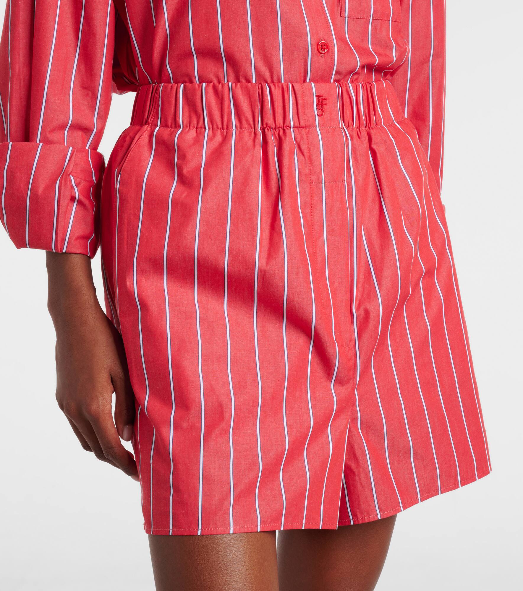 Lui striped cotton poplin shorts - 4