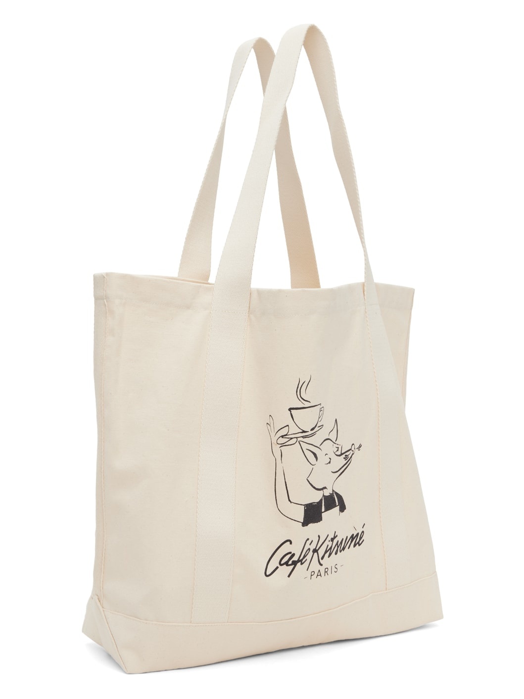 Beige Café Kitsuné Fox Tote - 2