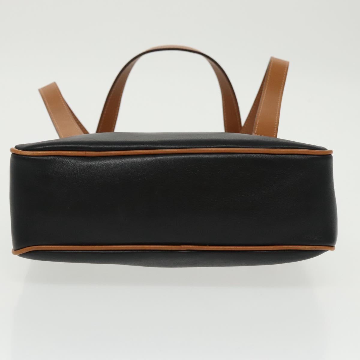 CELINE Hand Bag Leather Black Gold - 5