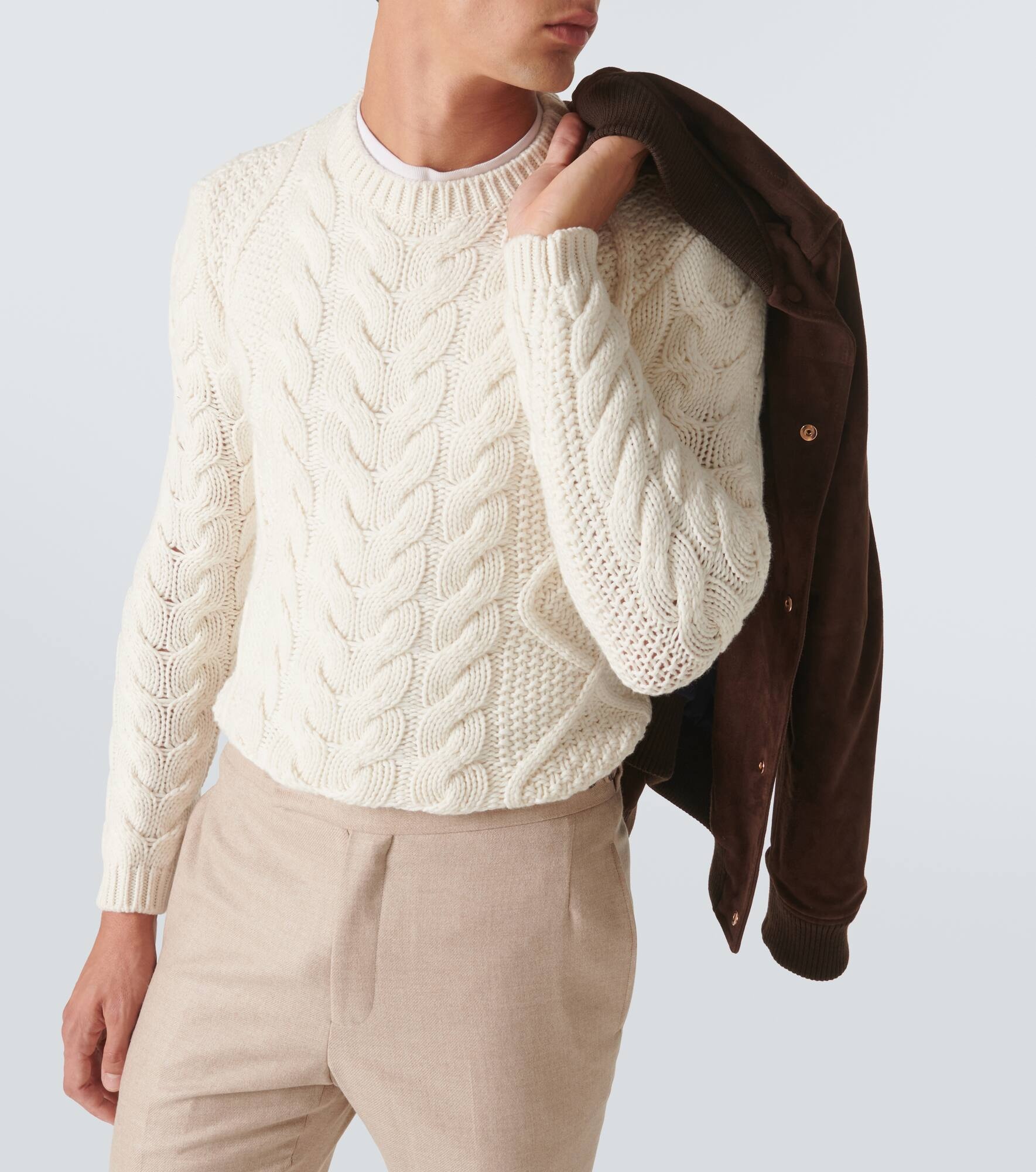 Cable-knit cashmere sweater - 5