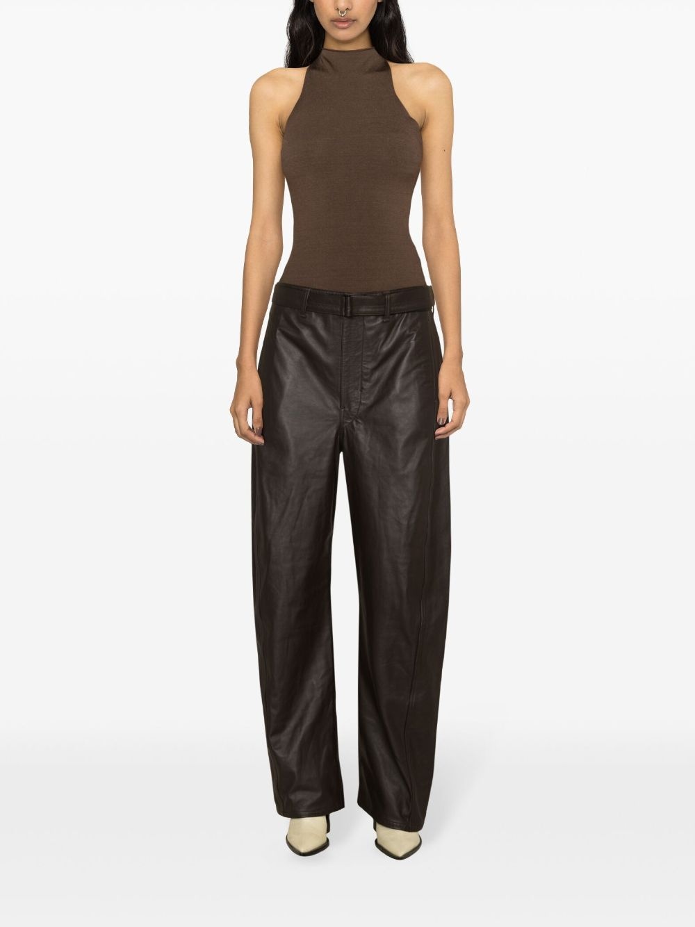 high-waist wide-leg trousers - 2