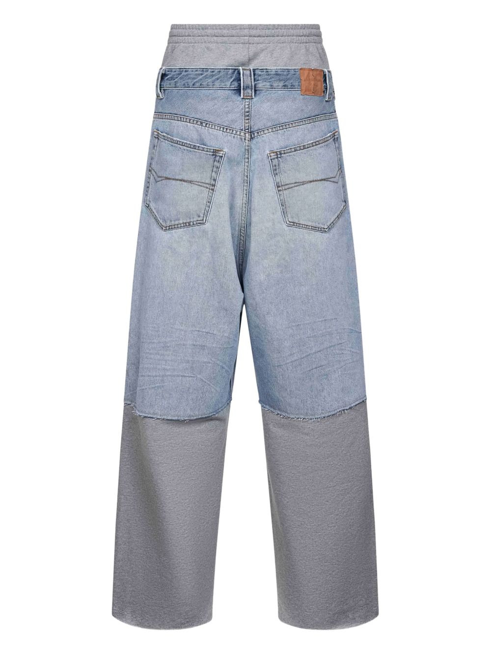 fleece-insert frayed trousers - 2