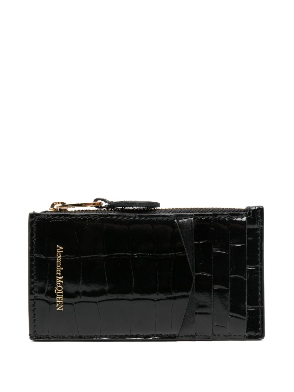 Skull flat zip purse - 2