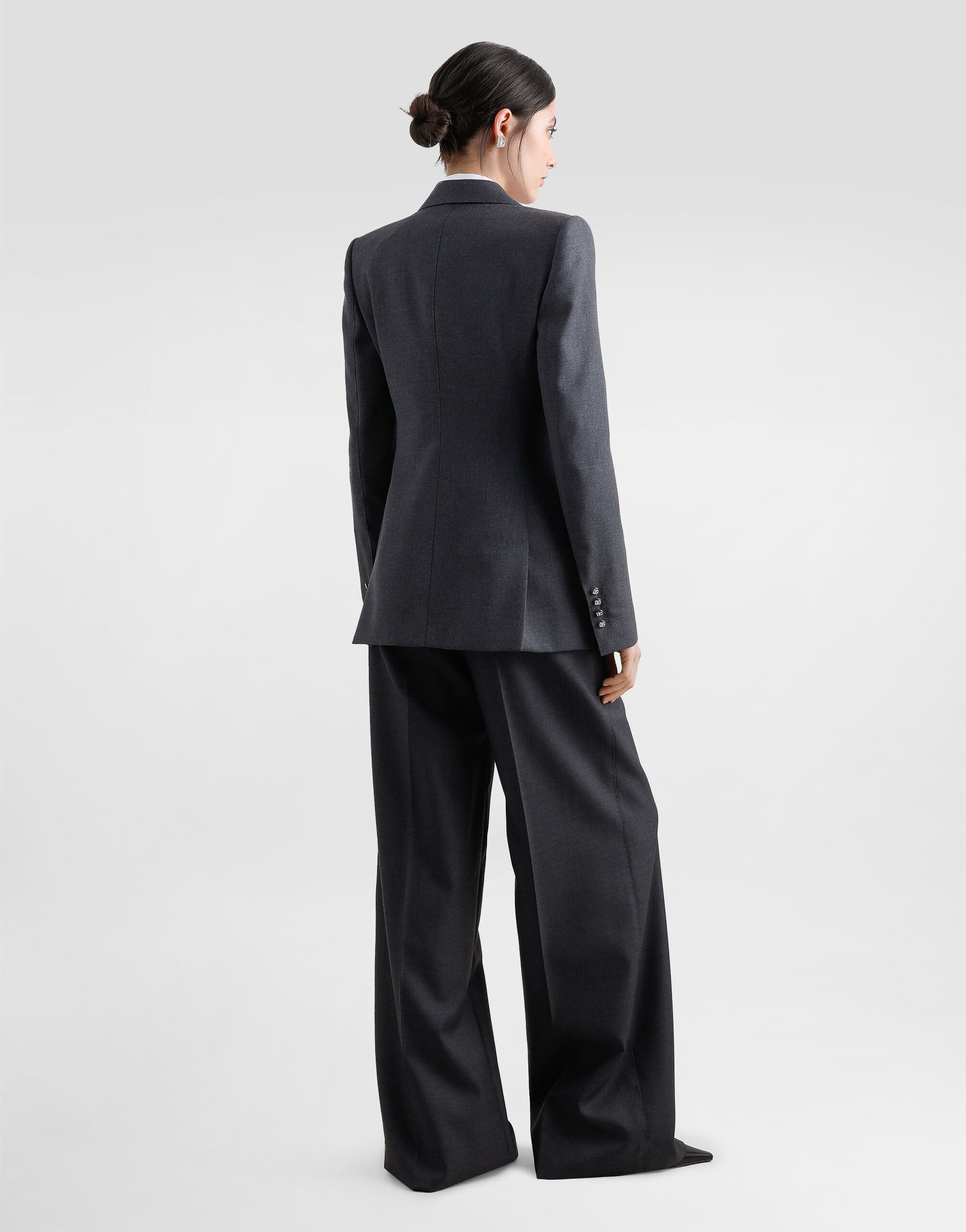 Cotton poplin shirt with lace inlay - 3