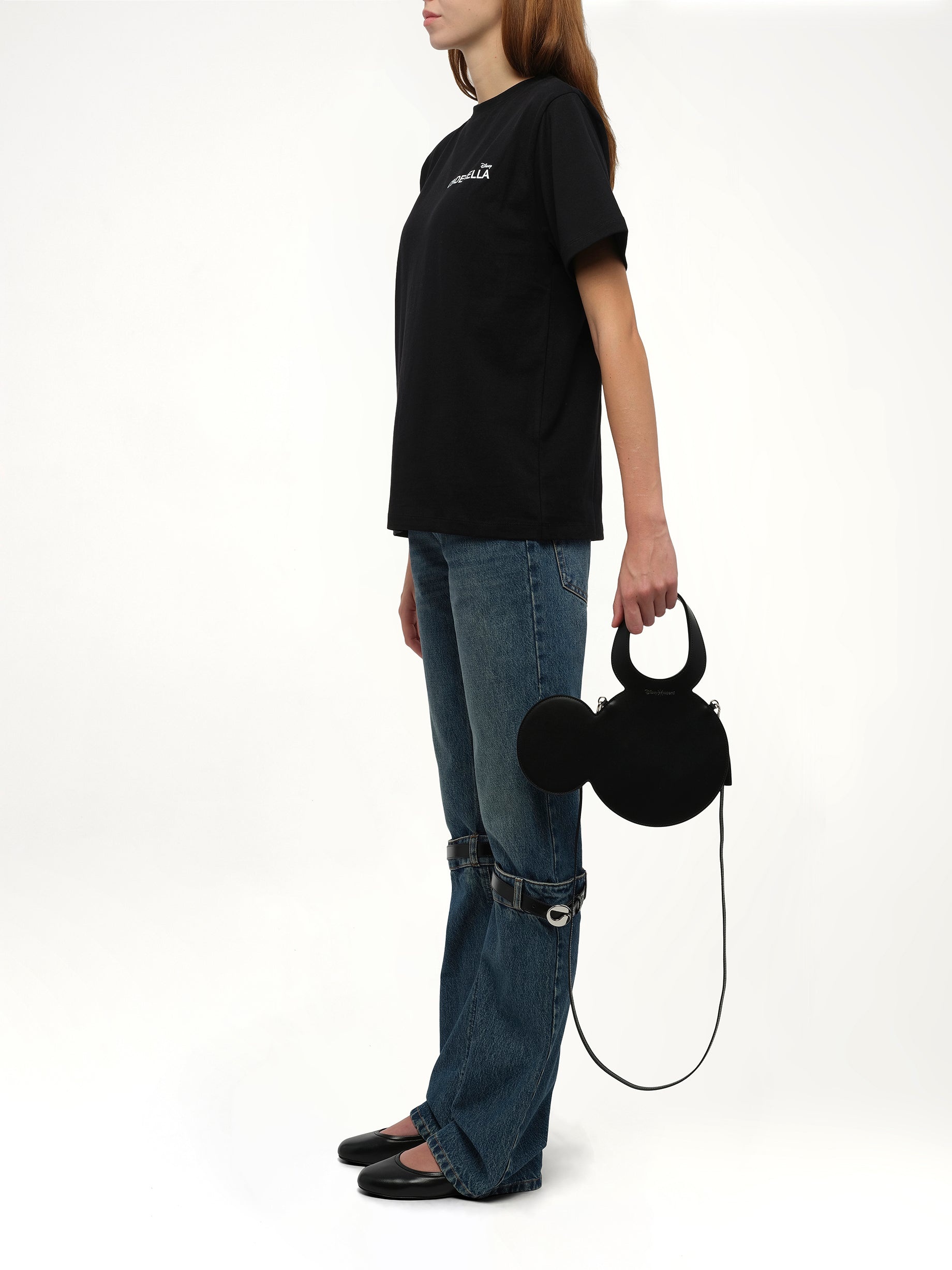 Disney x Coperni Crossbody Baby Mickey Tote Bag in Black - 4