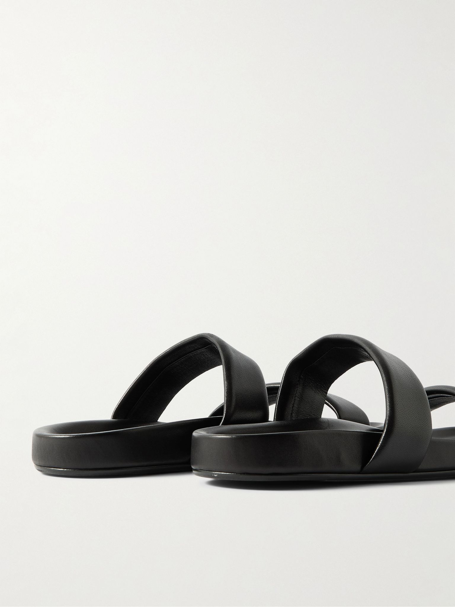 Nichols Leather Slides Black - 5