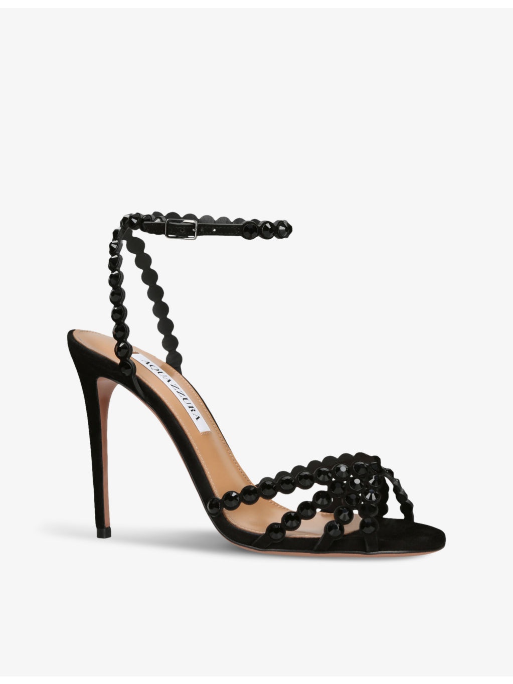 Tequila 105 crystal-embellished leather heeled sandals - 3