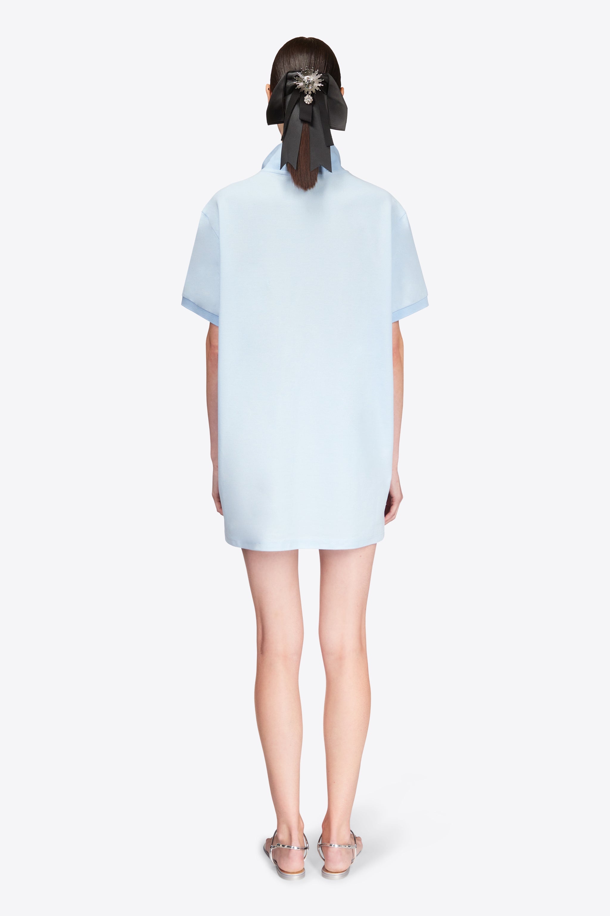 CRYSTAL HEART CUTOUT POLO DRESS - 6