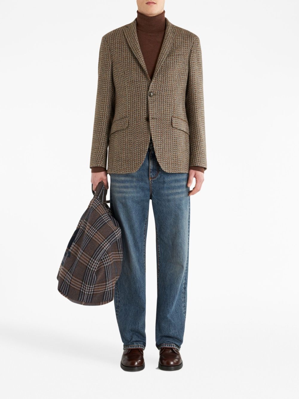 slim-cut single-breasted blazer - 2