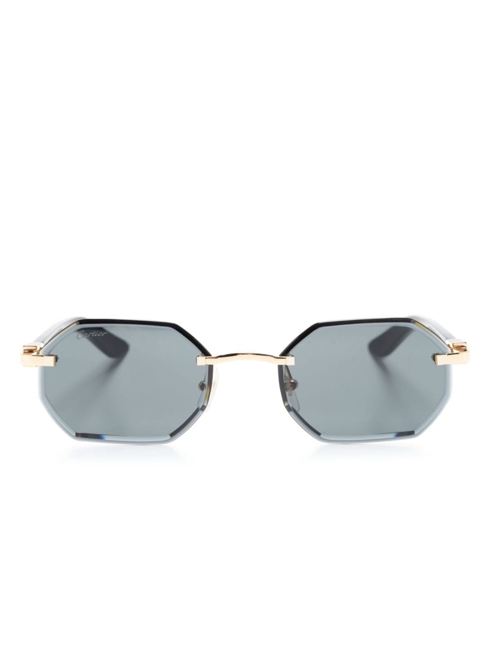 geometric rimless sunglasses - 1