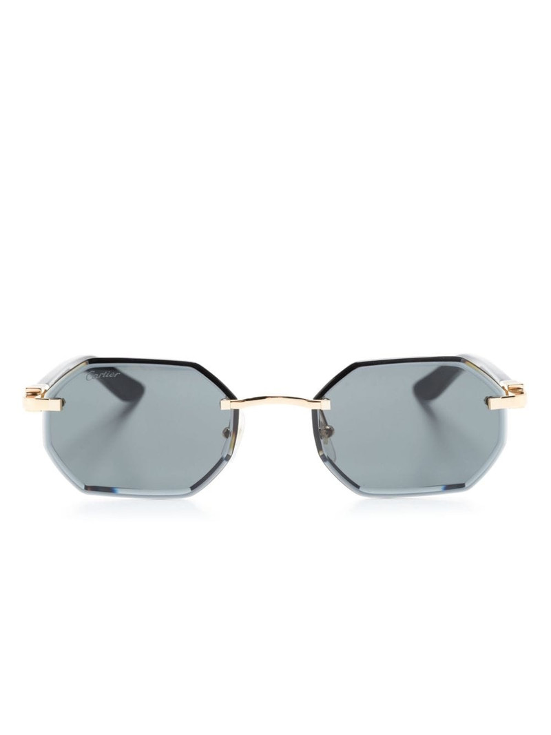 geometric rimless sunglasses 1