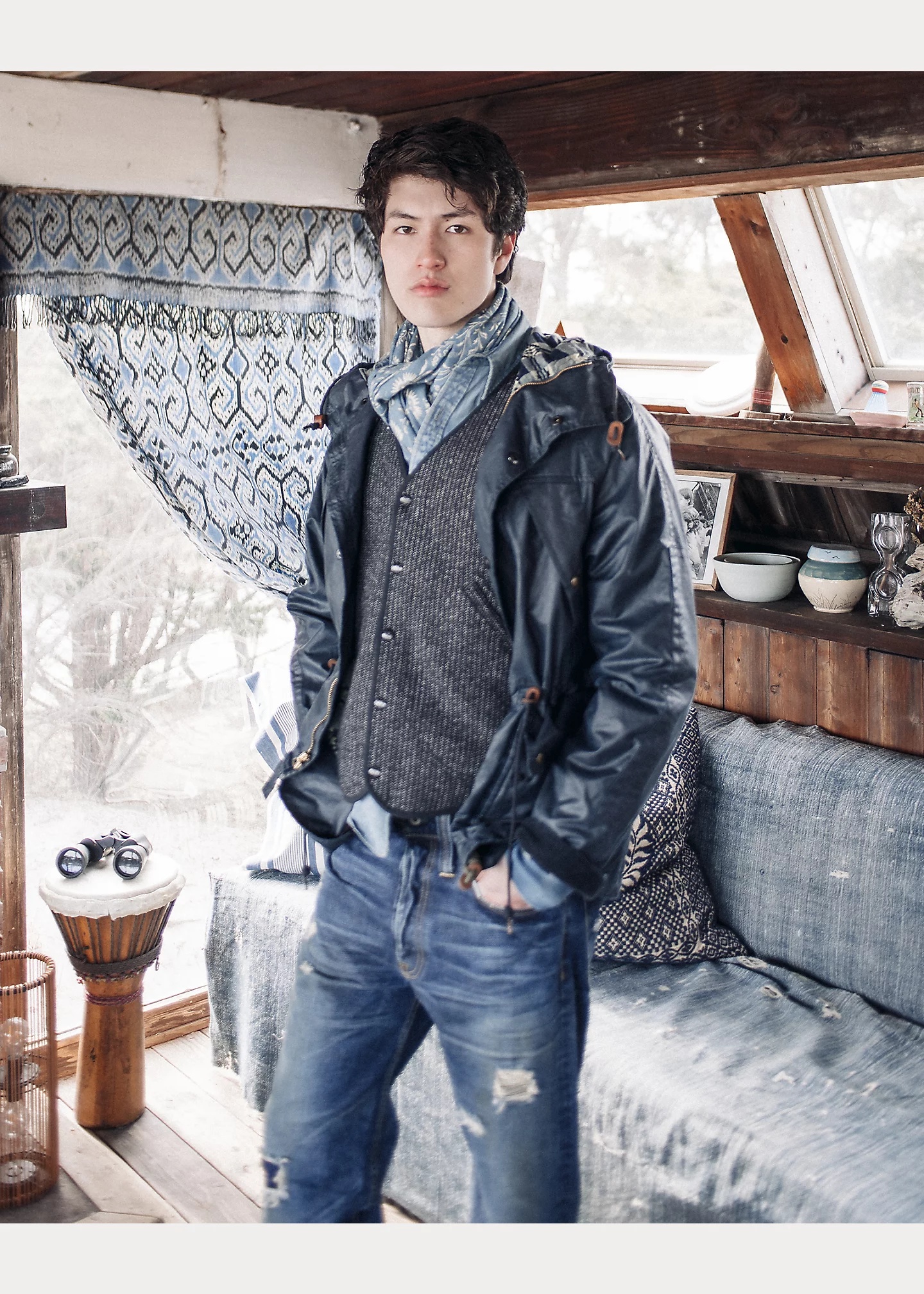 Oilcloth Hooded Jacket - 7