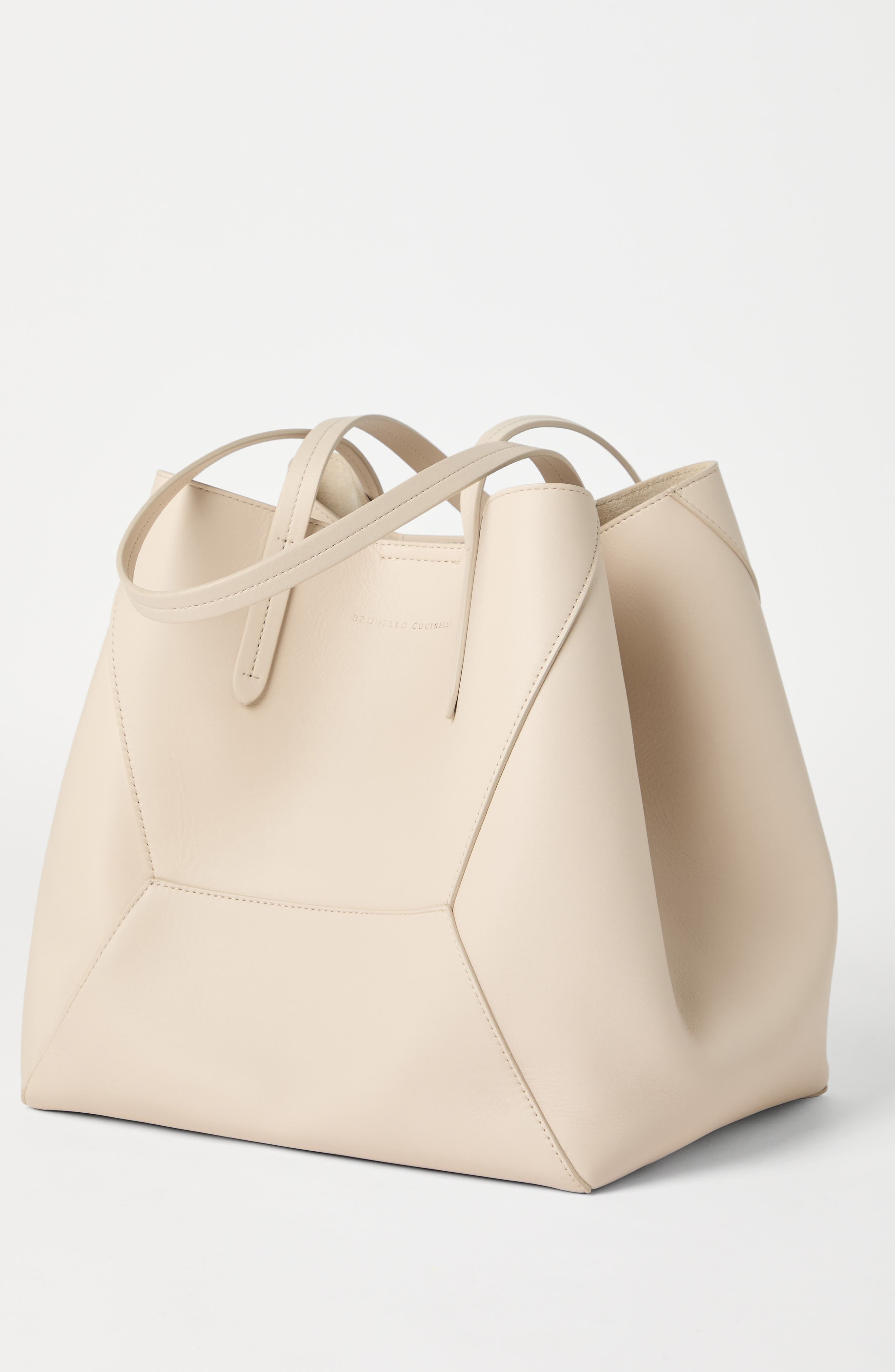 Brunello Cucinelli Calfskin BC Duo bag in Ivory at Nordstrom - 4