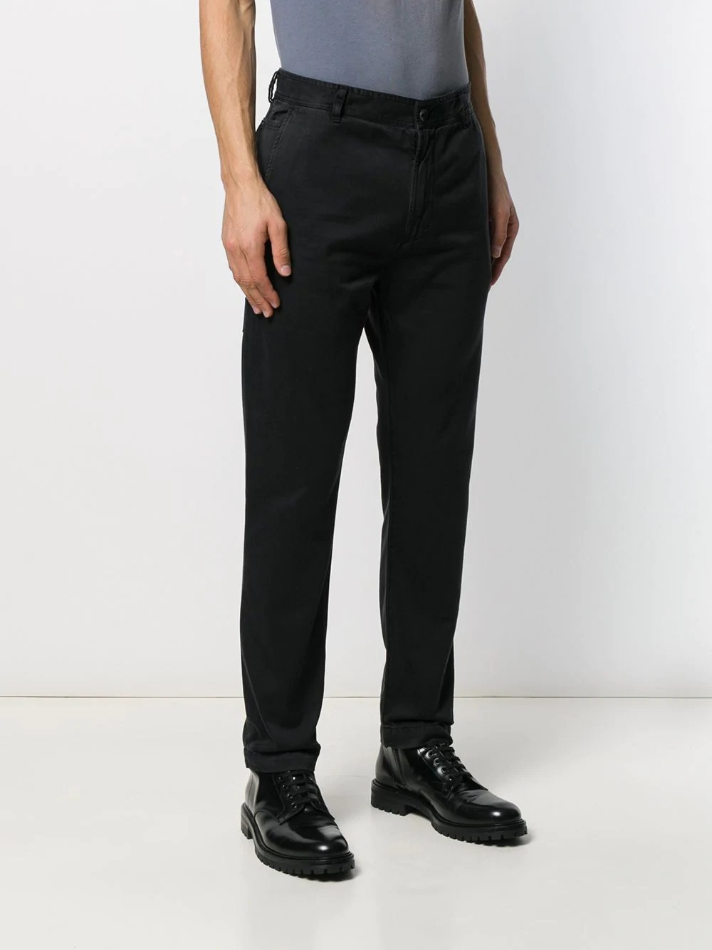 mid-rise cropped chinos - 3